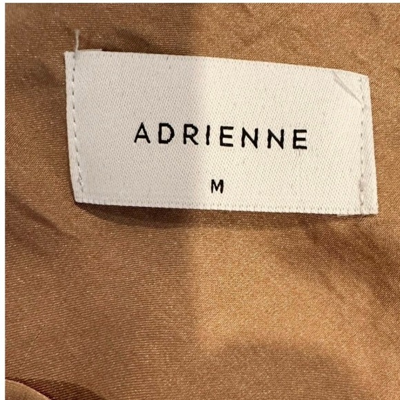 Adrienne Gold Sleeveless Cowl Neck Satin Tank Neutral Medium quiet luxury shell - Picture 5 of 7